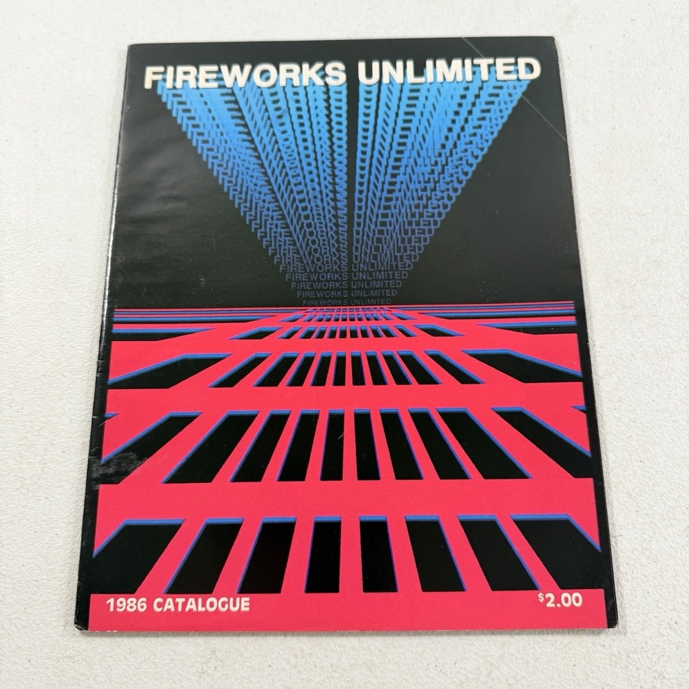 Vintage 1986 Fireworks Unlimited Catalog Full Color Ohio USA